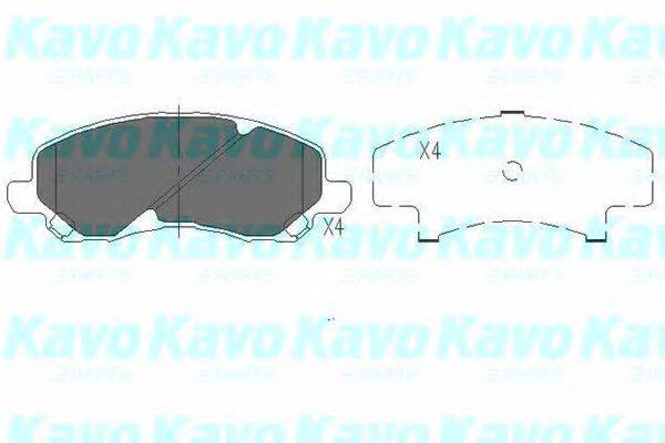 KAVO PARTS KBP5516 Комплект гальмівних колодок, дискове гальмо