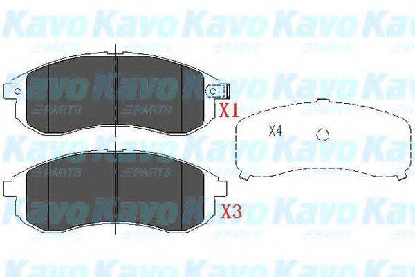 KAVO PARTS KBP5533 Комплект гальмівних колодок, дискове гальмо