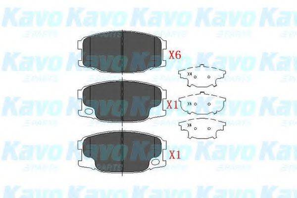 KAVO PARTS KBP5535 Комплект гальмівних колодок, дискове гальмо