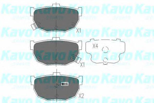 KAVO PARTS KBP6544 Комплект гальмівних колодок, дискове гальмо