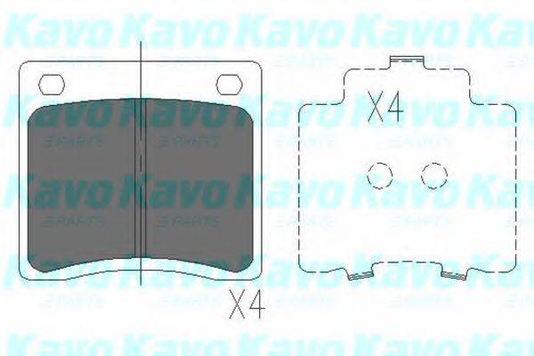 KAVO PARTS KBP6568 Комплект гальмівних колодок, дискове гальмо