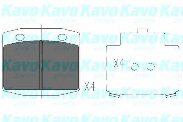 KAVO PARTS KBP6570 Комплект гальмівних колодок, дискове гальмо