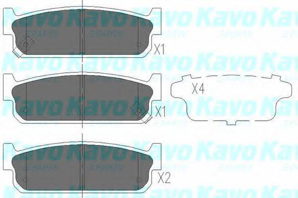 KAVO PARTS KBP6572 Комплект гальмівних колодок, дискове гальмо