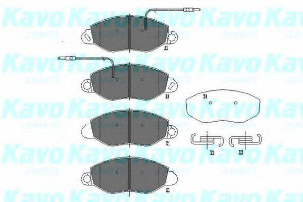 KAVO PARTS KBP6586 Комплект гальмівних колодок, дискове гальмо