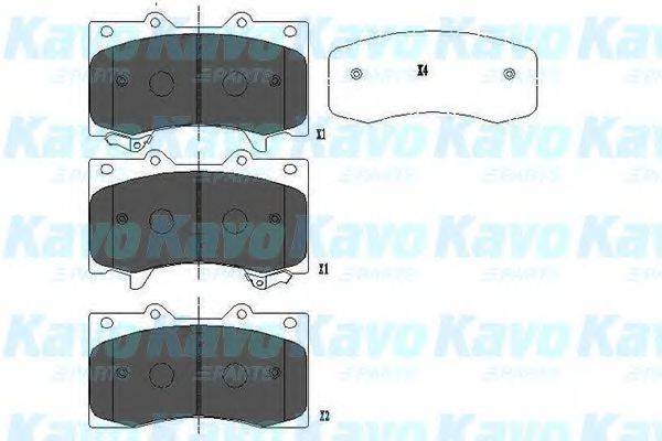 KAVO PARTS KBP6588 Комплект гальмівних колодок, дискове гальмо