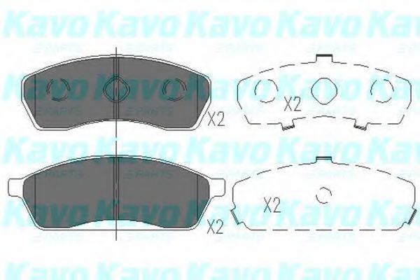 KAVO PARTS KBP8014 Комплект гальмівних колодок, дискове гальмо