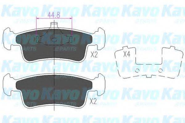 KAVO PARTS KBP8514 Комплект гальмівних колодок, дискове гальмо