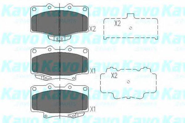 KAVO PARTS KBP9047 Комплект гальмівних колодок, дискове гальмо