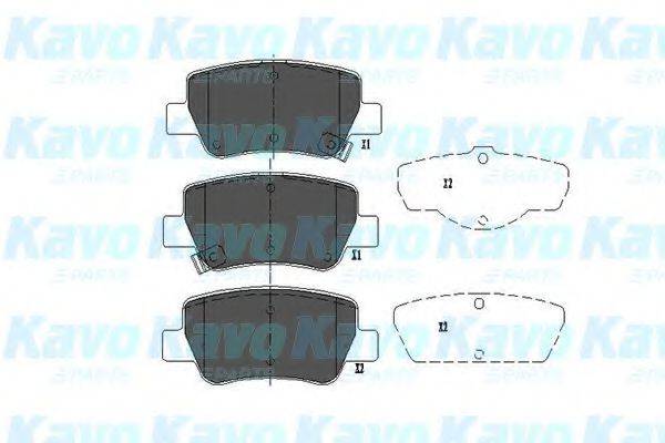 KAVO PARTS KBP9107 Комплект гальмівних колодок, дискове гальмо