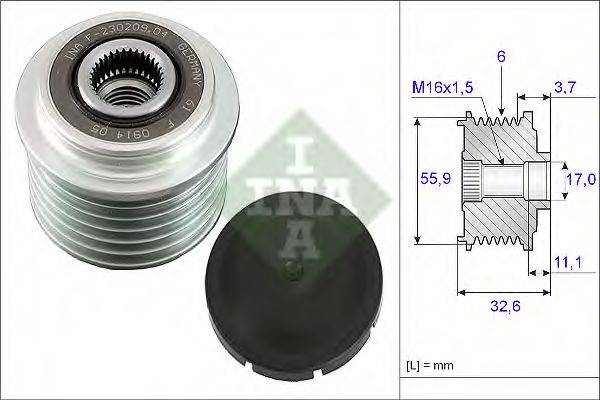 INA 535003210 Механізм вільного ходу генератора