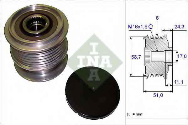 INA 535020010 Механізм вільного ходу генератора