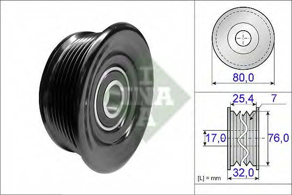 INA 532027220 Паразитний / провідний ролик, полікліновий ремінь