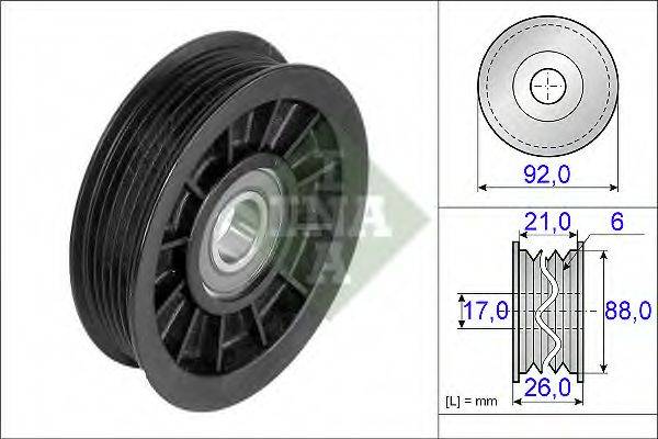 INA 532027320 Паразитний / провідний ролик, полікліновий ремінь