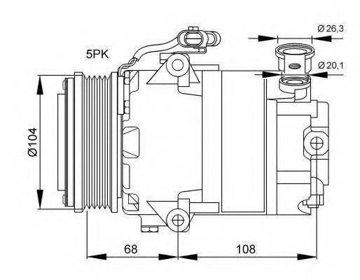 NRF 32082G Компресор, кондиціонер