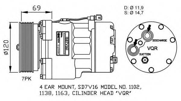 NRF 32228G Компресор, кондиціонер