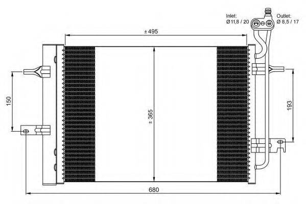 NRF 350034 Конденсатор, кондиціонер