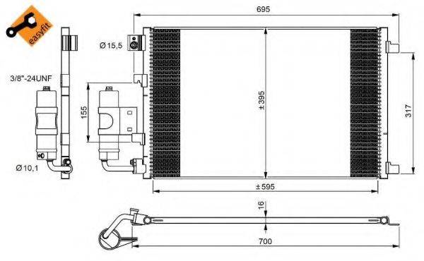 NRF 350042 Конденсатор, кондиціонер