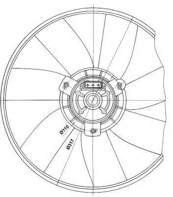 NRF 47660 Вентилятор, охолодження двигуна