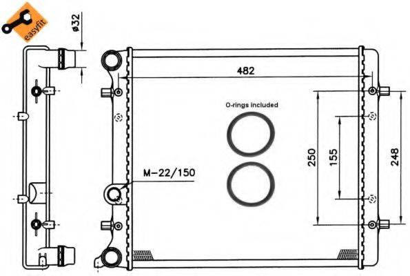 NRF 509530 Радіатор, охолодження двигуна