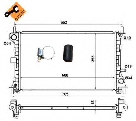 NRF 509615 Радіатор, охолодження двигуна