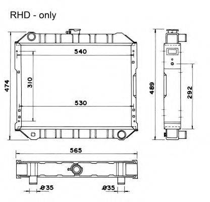 NRF 52038 Радіатор, охолодження двигуна