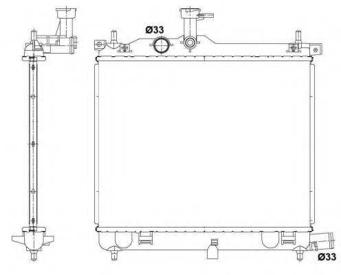 NRF 53025 Радіатор, охолодження двигуна