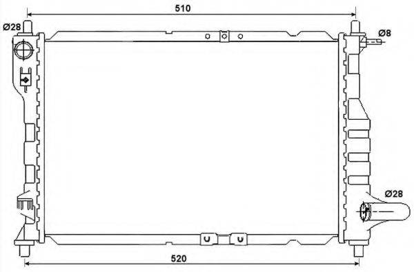 NRF 53068 Радіатор, охолодження двигуна