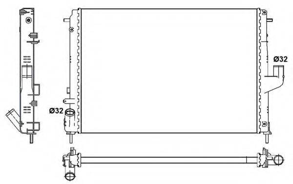 NRF 53092 Радіатор, охолодження двигуна