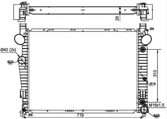 NRF 53107 Радіатор, охолодження двигуна