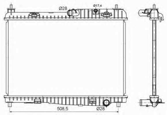 NRF 53152 Радіатор, охолодження двигуна