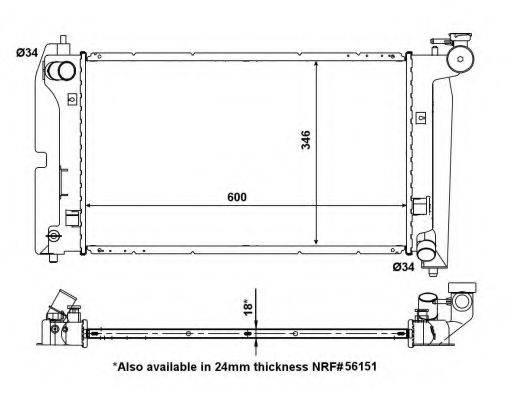 NRF 53373 Радіатор, охолодження двигуна