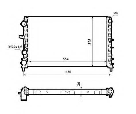 NRF 53621 Радіатор, охолодження двигуна