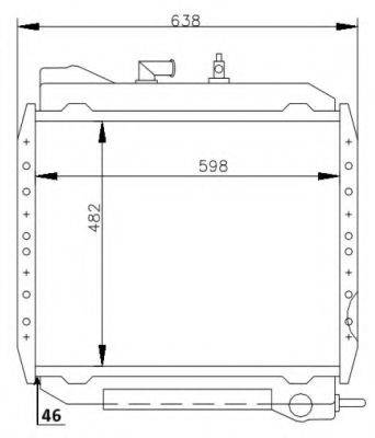 NRF 53714 Радіатор, охолодження двигуна