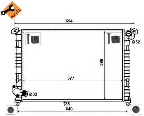 NRF 53807 Радіатор, охолодження двигуна