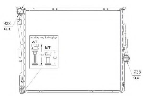 NRF 53956 Радіатор, охолодження двигуна