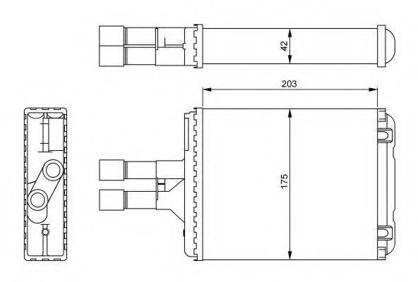 NRF 54242 Теплообмінник, опалення салону