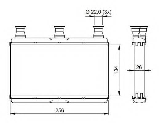 NRF 54311 Теплообмінник, опалення салону