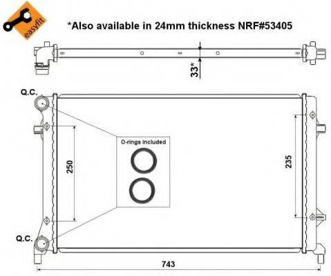 NRF 56153 Радіатор, охолодження двигуна