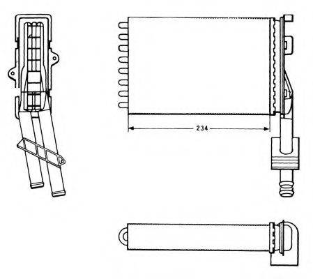 NRF 58621 Теплообмінник, опалення салону