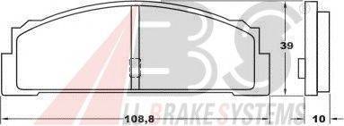 A.B.S. 36003 Комплект гальмівних колодок, дискове гальмо