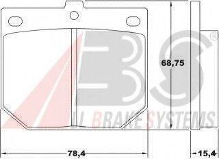 A.B.S. 36078 Комплект гальмівних колодок, дискове гальмо