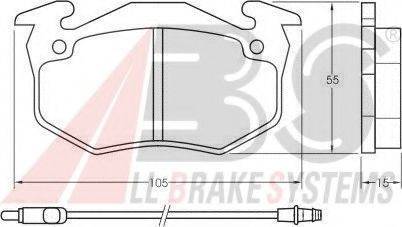 A.B.S. 36525OE Комплект гальмівних колодок, дискове гальмо