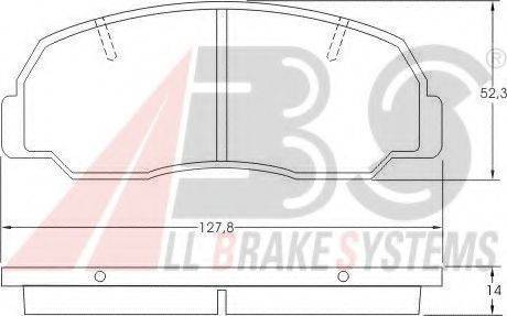 A.B.S. 36588 Комплект гальмівних колодок, дискове гальмо