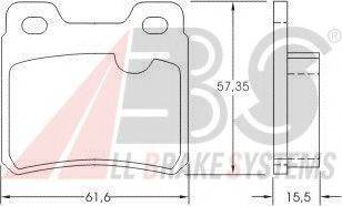A.B.S. 36694 Комплект гальмівних колодок, дискове гальмо