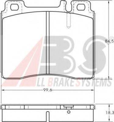 A.B.S. 36825 Комплект гальмівних колодок, дискове гальмо