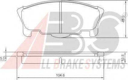 A.B.S. 37058 Комплект гальмівних колодок, дискове гальмо