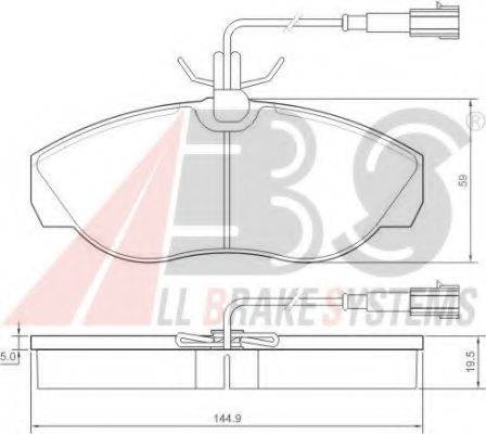 A.B.S. 37172 Комплект гальмівних колодок, дискове гальмо