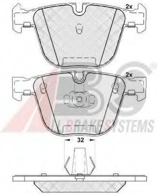 A.B.S. 37371OE Комплект гальмівних колодок, дискове гальмо