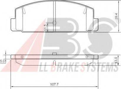 A.B.S. 37382 Комплект гальмівних колодок, дискове гальмо