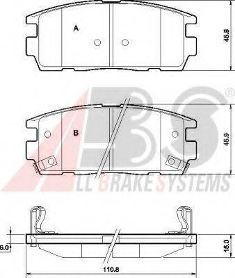 A.B.S. 37583OE Комплект гальмівних колодок, дискове гальмо